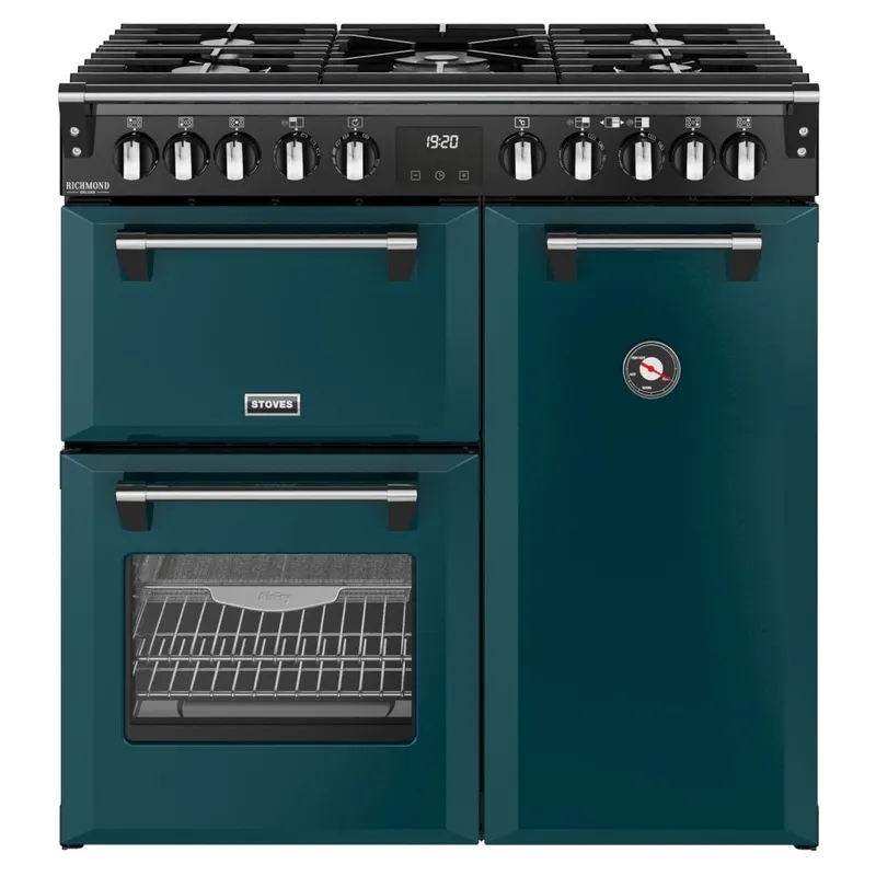 Stoves ST DX Rca Rich 90DF Dma 12007 Richmond DX 90cm Dual Fuel Range Cooker - Deep Marine