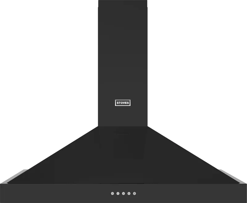 Stoves Sterling 90PYR Pyramid 90cm Chimney Cooker Hood - Black