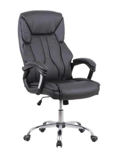 Stratford High Back Black Leather Look Chair