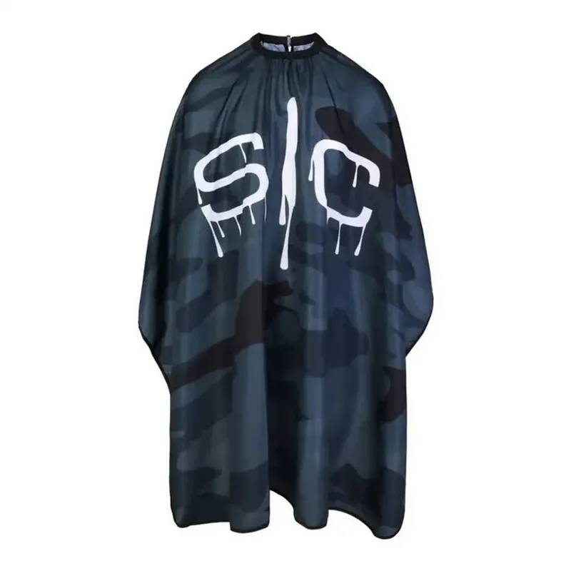 StyleCraft Waterproof Barber/Stylist Cape - Black Camo - Black - Size: One Size