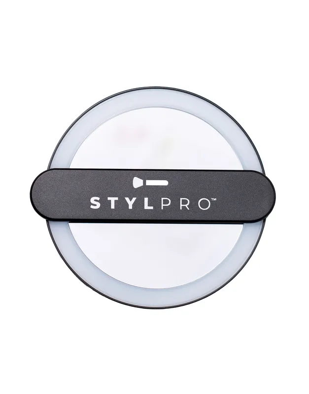 Stylideas Twirl me up LED Hand Held Compact Mirror in Black Black