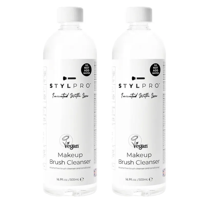 Stylideas Vegan Makeup Brush Cleanser (2 x 500ml bottles)