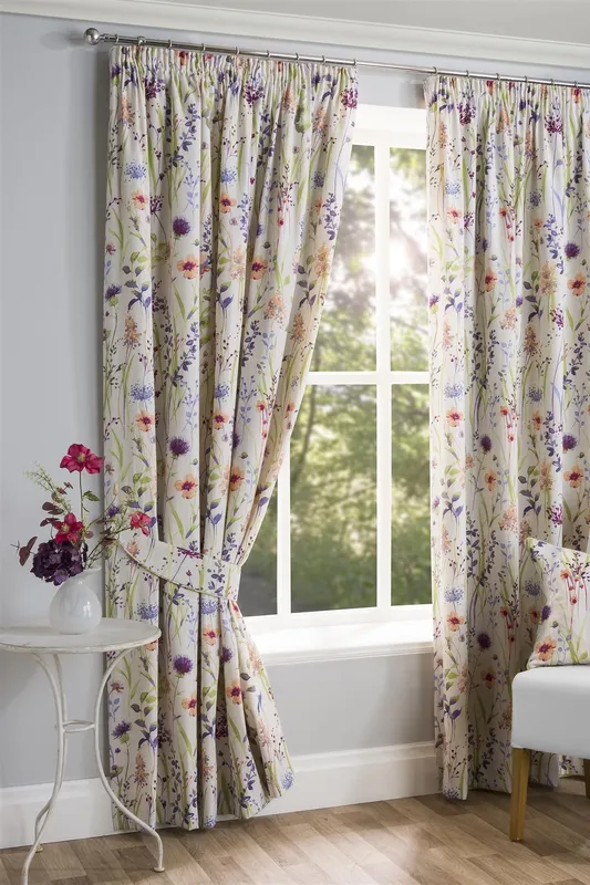 Terrys Hampshire Lined Ready Made Pencil Pleat Curtains Multi