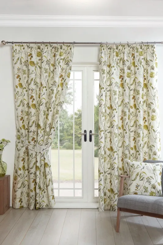 Terrys Grove Ready Made Pencil Pleat Curtains Fennel