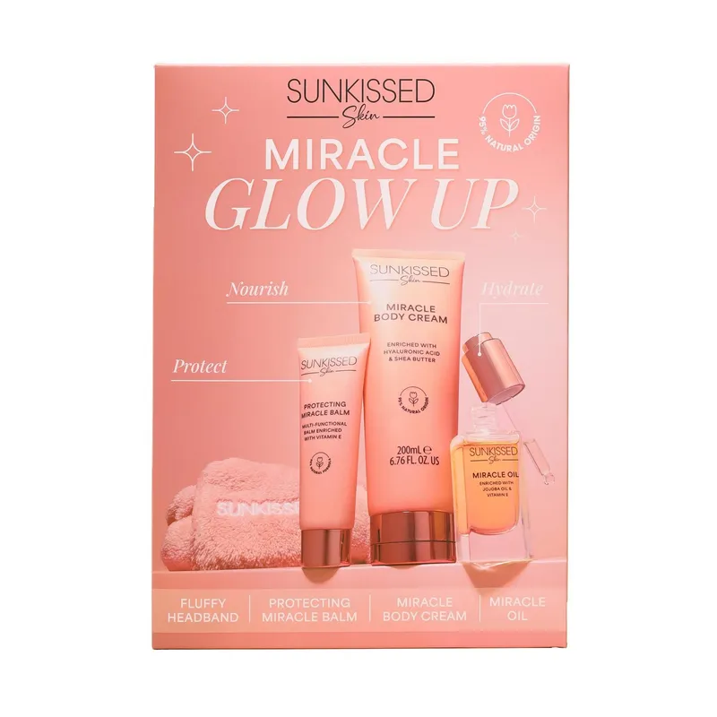 Sunkissed Miracle Glow Set - Headband, Balm 40ml, Oil 30ml, Body Cream 200ml in Clear Clear 200ml