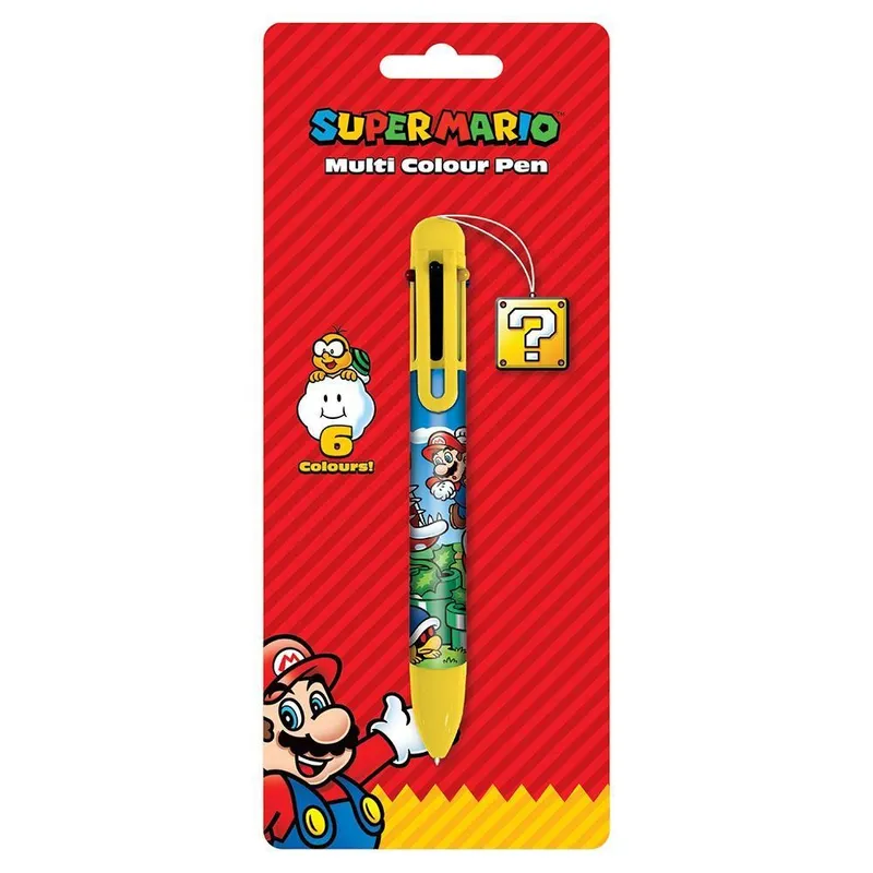 Super Mario Unisex Colour Block Pen in Bright Yellow Bright Yellow female