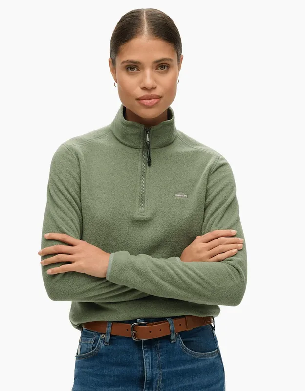 Half-zip fleece for women Superdry Vert S