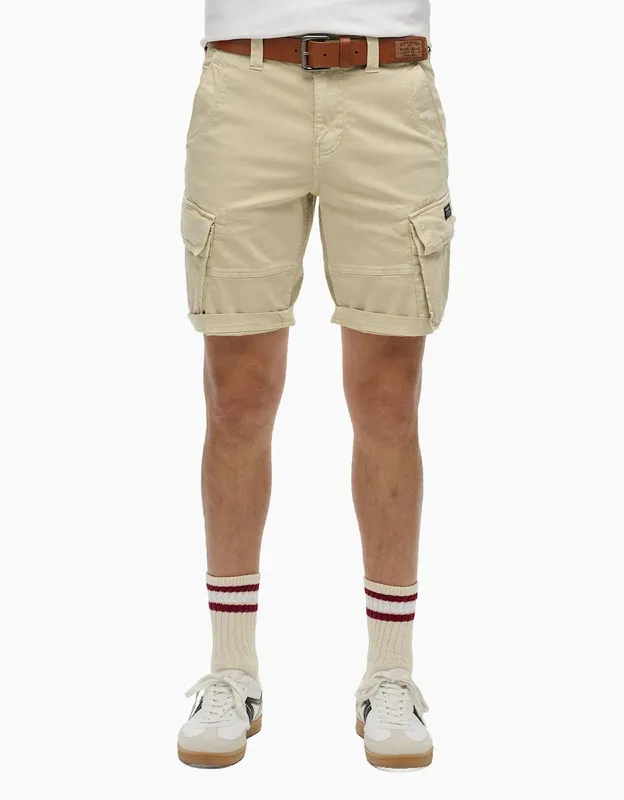 Men's Superdry Mens Core Cargo Shorts - Cream/Brown - Size: 32/32