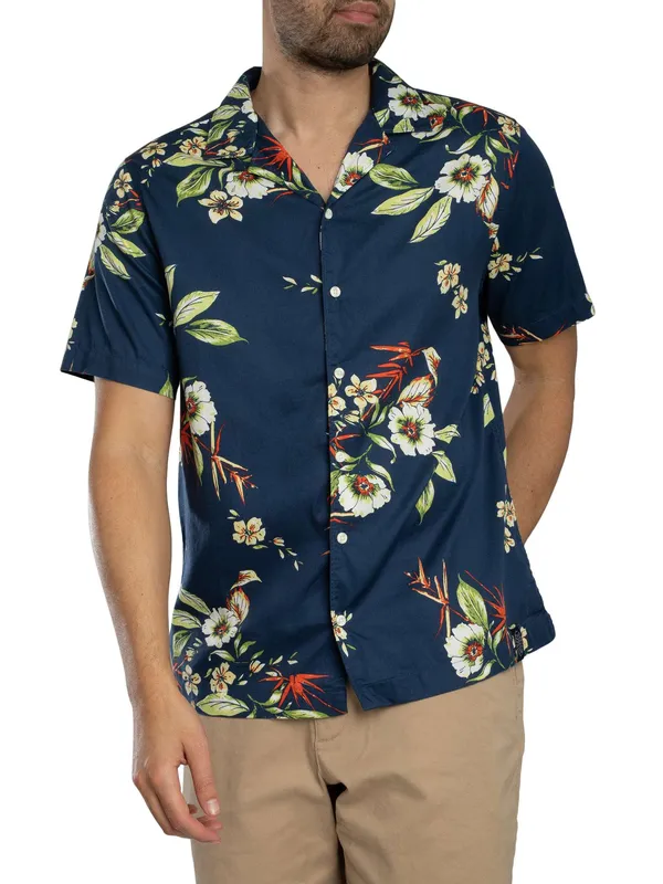 Shirt Superdry Hawaiian Bleu L