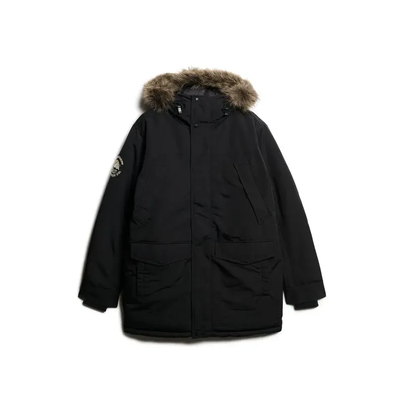 Synthetic fur parka Superdry Everest Noir L