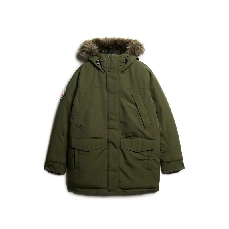 Synthetic fur parka Superdry Everest Vert M
