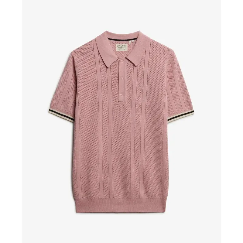 Textured knit polo Superdry Rose L