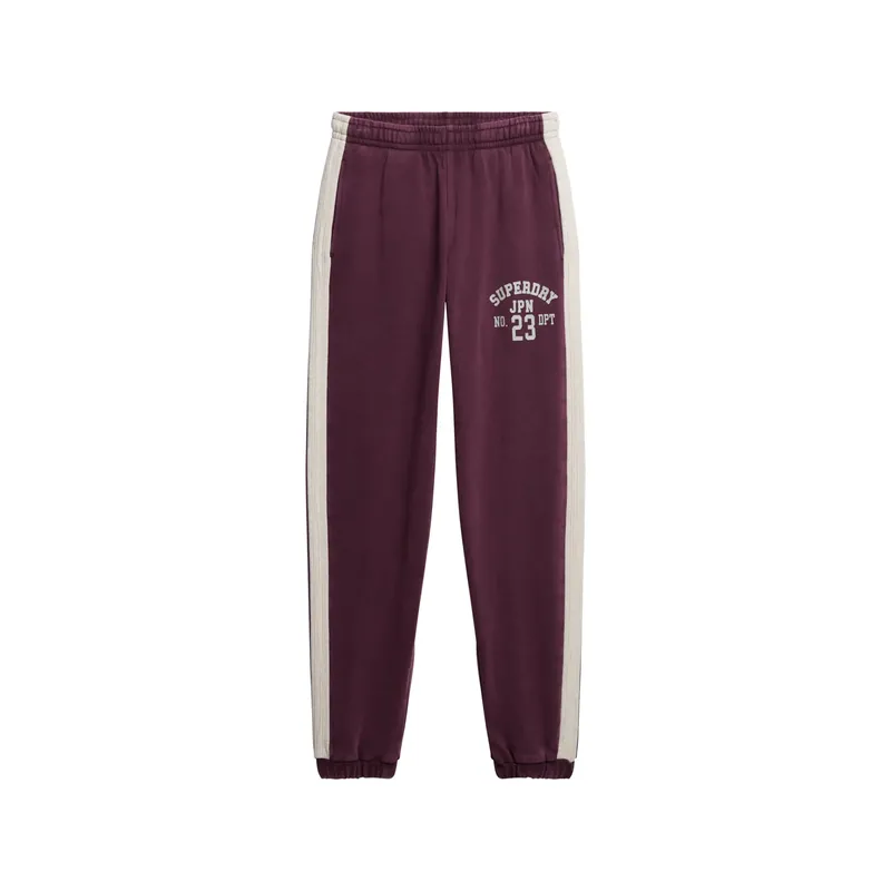 Women's striped side stripe joggers Superdry Rouge L