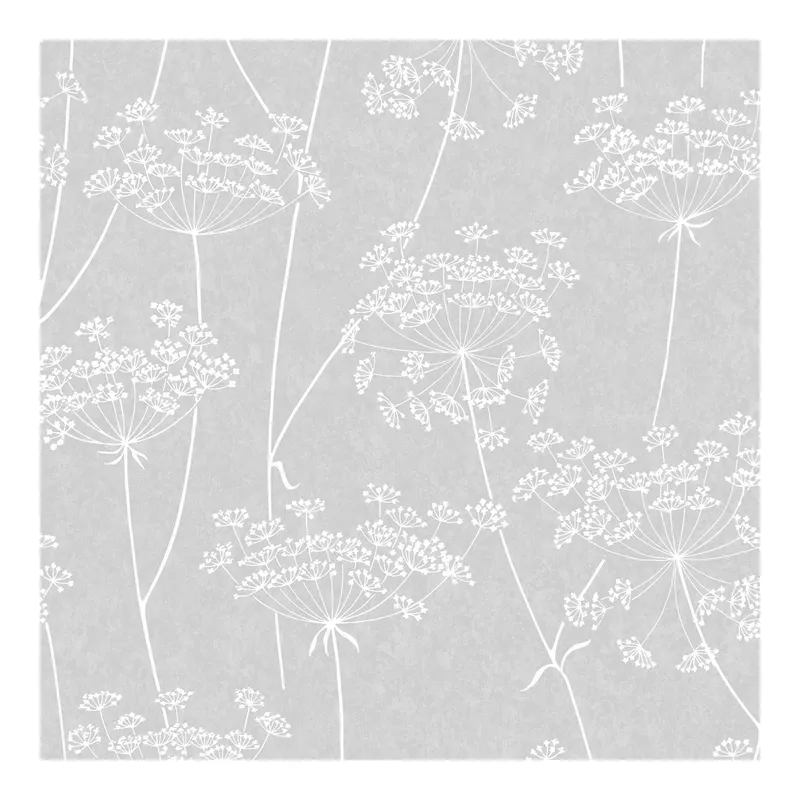 Superfresco Easy Unisex Aura Sprig Motif Wallpaper in Grey Size: 10000mm_x_520mm Grey 10000mm_x_520mm female