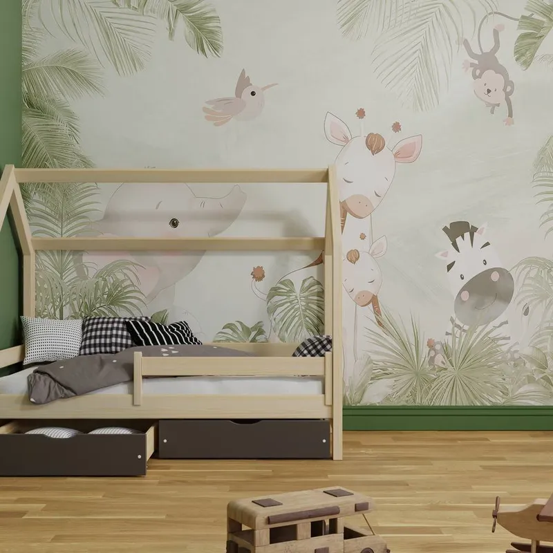 Superfresco Easy Circle of Life Sage Print To Order 3m x 2.8m Mural in Green Green