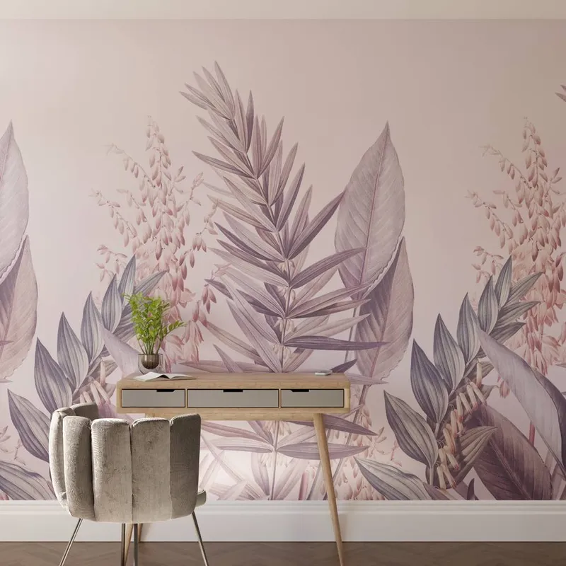 Superfresco Easy Flora & Fauna Purple Print To Order 3m x 2.8m Mural - Purple
