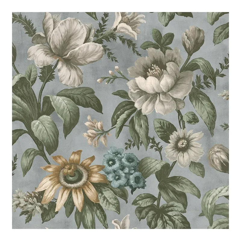 Superfresco Easy Gardenia Breeze Wallpaper in Blue Size: 10000mm x 520mm Blue 10000mm x 520mm