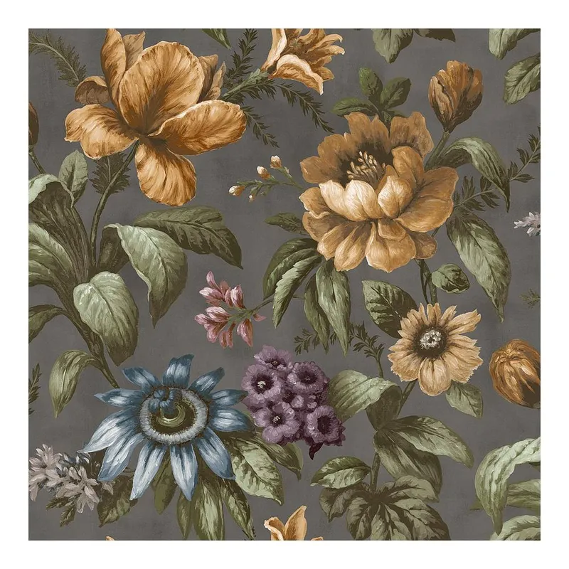 Superfresco Easy Gardenia Charcoal Wallpaper in Black Size: 10000mm x 520mm Black 10000mm x 520mm