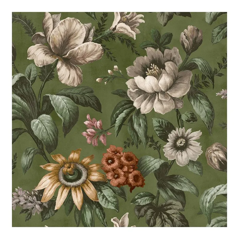 Superfresco Easy Gardenia Forest Wallpaper in Green Size: 10000mm x 520mm - Green - Size: 10000mm x 520mm