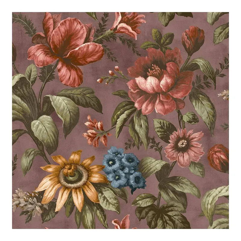 Superfresco Easy Gardenia Thistle Wallpaper in Purple Size: 10000mm x 520mm - Purple - Size: 10000mm x 520mm
