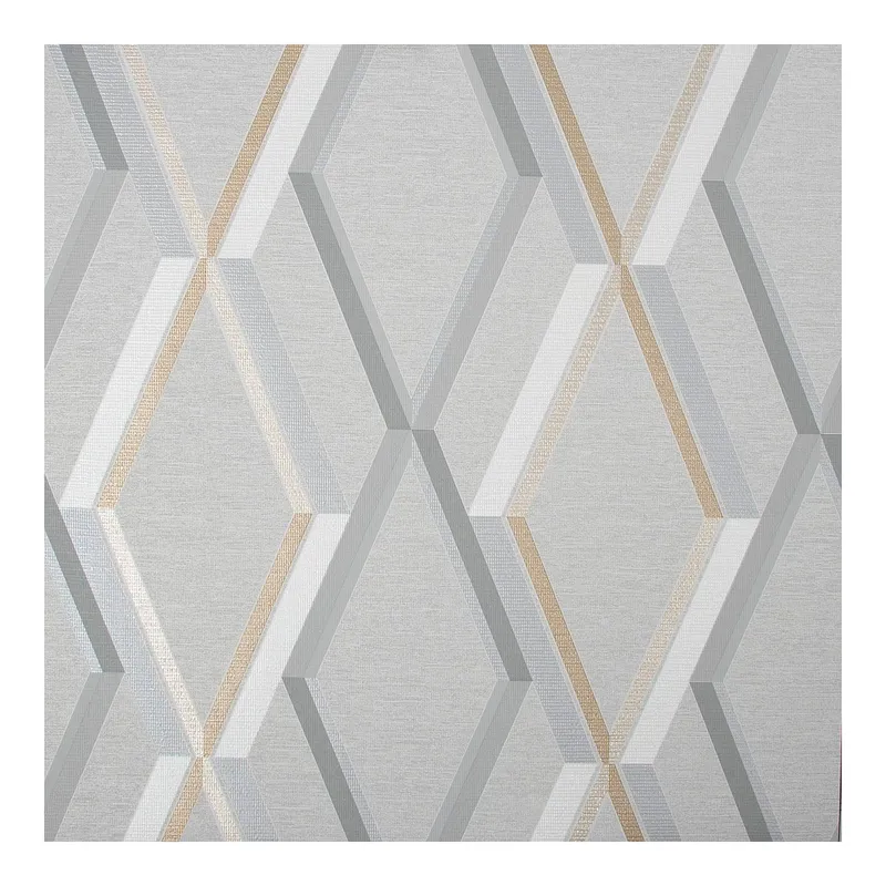 Superfresco Easy Unisex Prestige Geometric Wallpaper in Grey Size: 10000mm_x_520mm Grey female