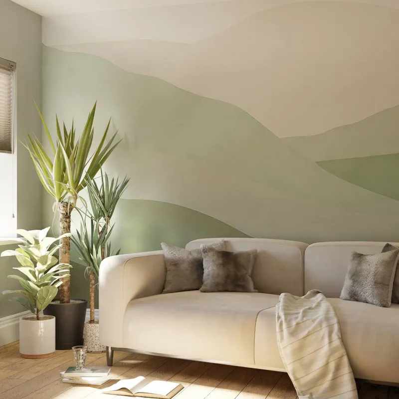 Superfresco Easy Beyond the Horizon Duck Egg Print To Order 3m x 2.8m Mural in Blue - Blue