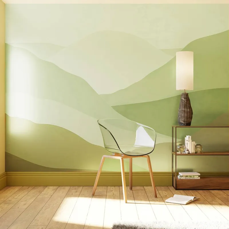 Superfresco Easy Beyond the Horizon Green Print To Order 3m x 2.8m Mural Green