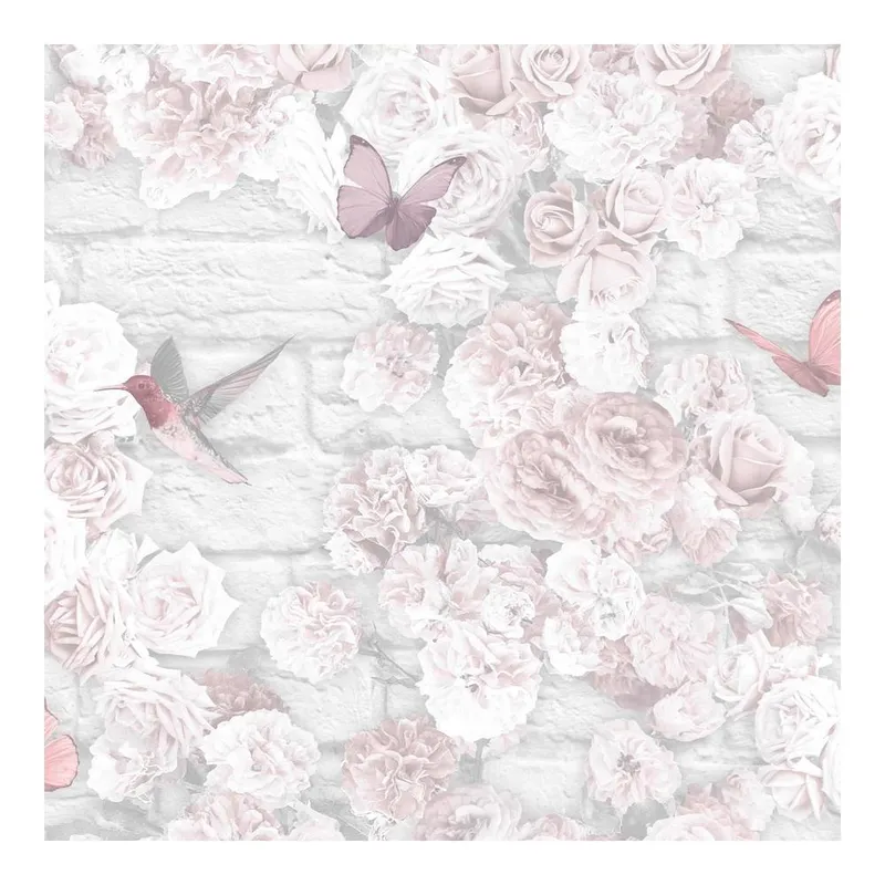 Superfresco Easy Unisex Pink Flower Wall Floral Wallpaper Size: 10000mm_x_520mm Pink 10000mm_x_520mm female