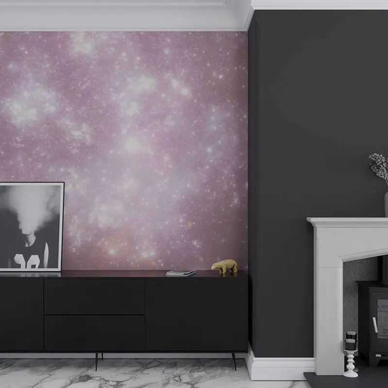 Superfresco Easy Unisex Stardust Dream Print To Order 3m x 2.8m Mural in Blue Blue female
