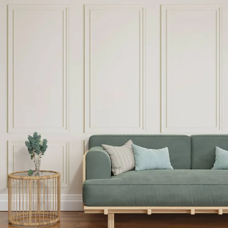Superfresco Easy Stately Panel Pure Print To Order 3m x 2.8m Mural in Green - Green