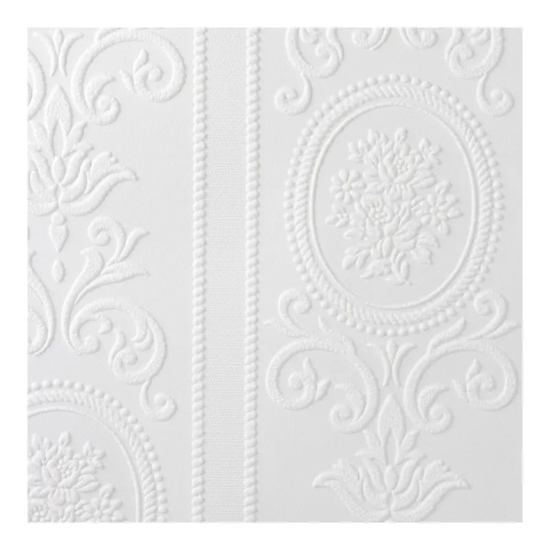 Superfresco Paintable Cameo Stripe Textured White Durable Wallpaper Size: 10000mm x 520mm - White