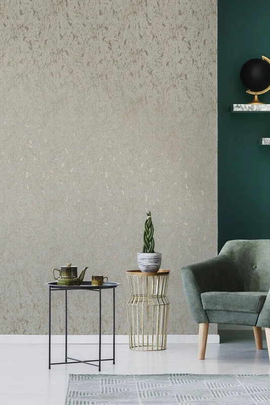 Superfresco Milan Illusion Cork Textured Silver Wallpaper in Taupe Taupe