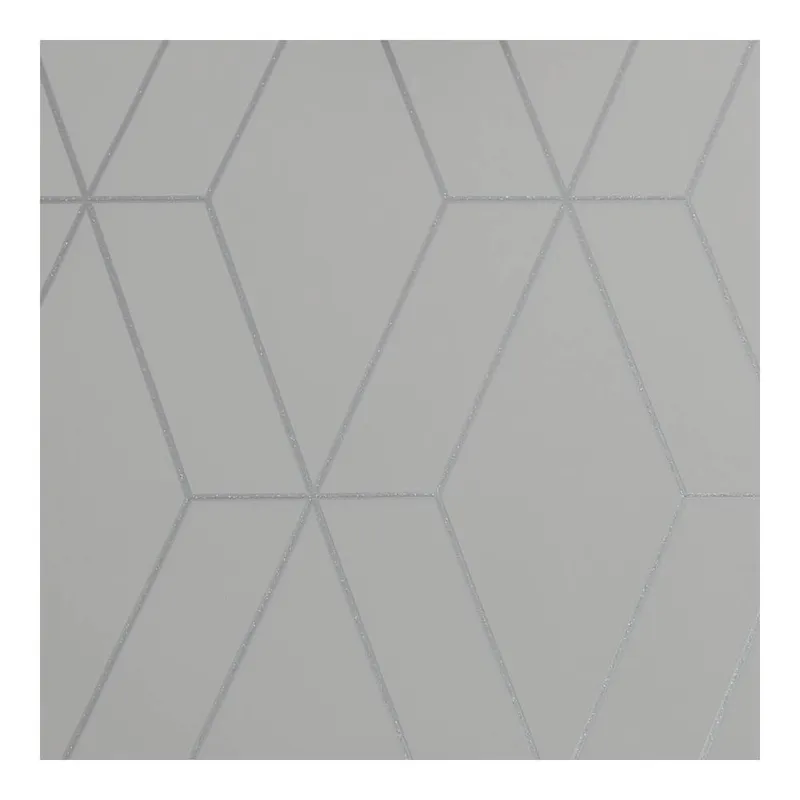 Superfresco Diamond Geo Grey / Silver Wallpaper Size: 10000mm x 520mm Grey 10000mm x 520mm