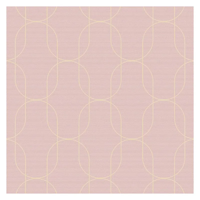 Superfresco Eternity Geometric Blush Pink Metallic Wallpaper Size: 10000mm x 520mm Pink