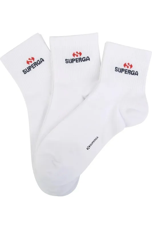 Superga Unisex Logo Ankle Socks - - Size: M
