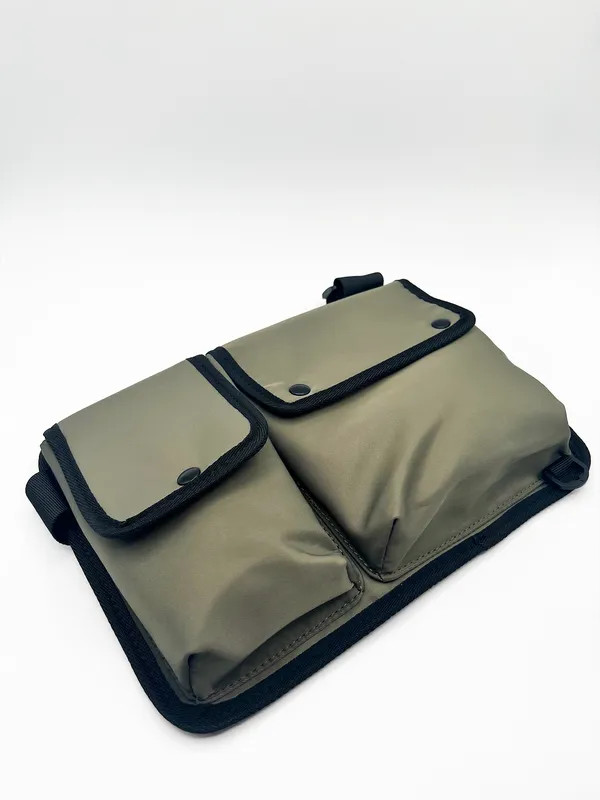 Svnx Mens Nylon Chest Bag In Moss - Green - One Size