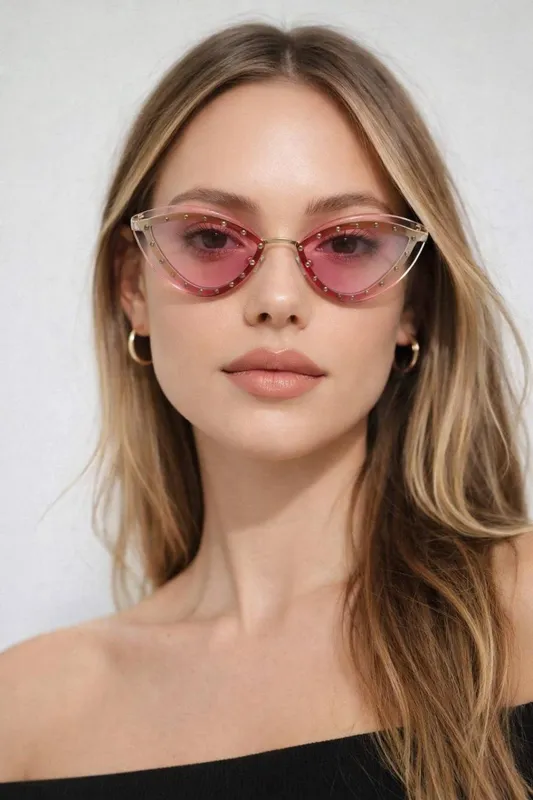 Svnx Unisex Cat-Eye Sunglasses in Pink Pink One Size female