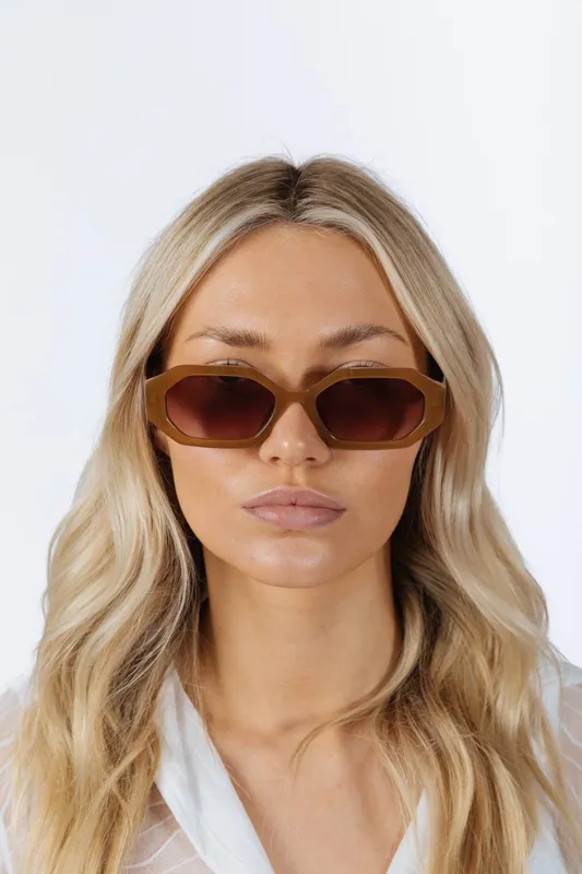 Svnx Unisex Oval Geomentric Sunglasses in Tortoise Brown - Brown