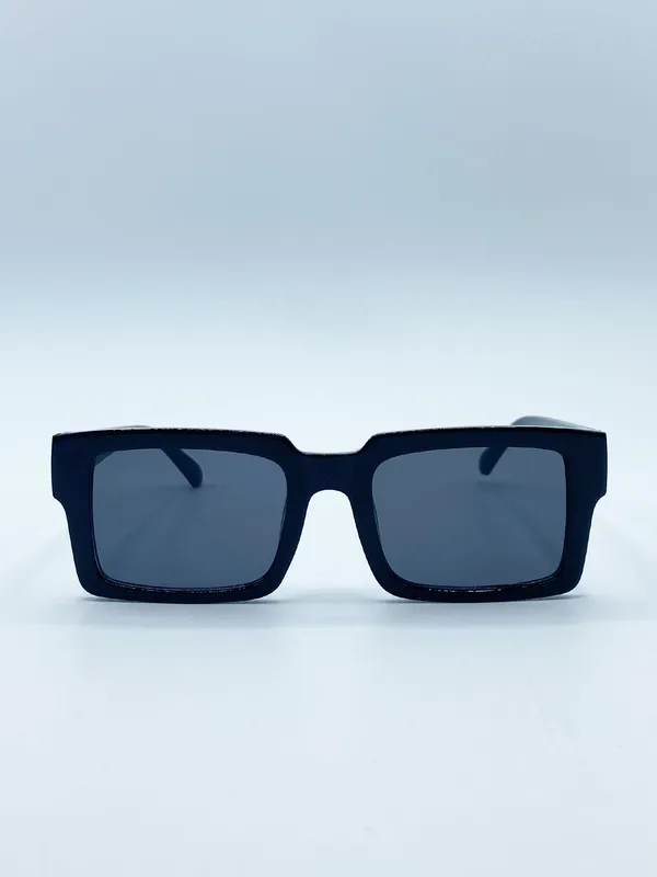 Svnx Unisex Square Frame Sunglasses In Black - One Size