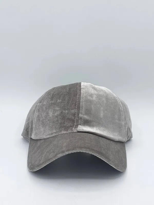 Svnx Unisex Velvet Baseball Cap in Grey - Grey