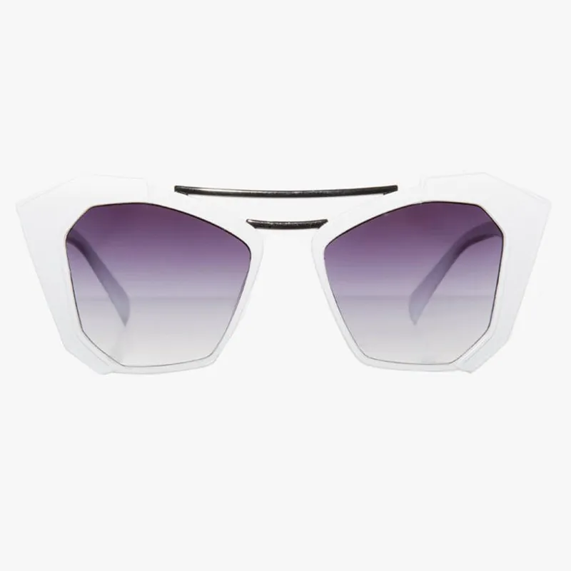 Svnx Women's Angular Sunglasses In White - White - Size: One Size