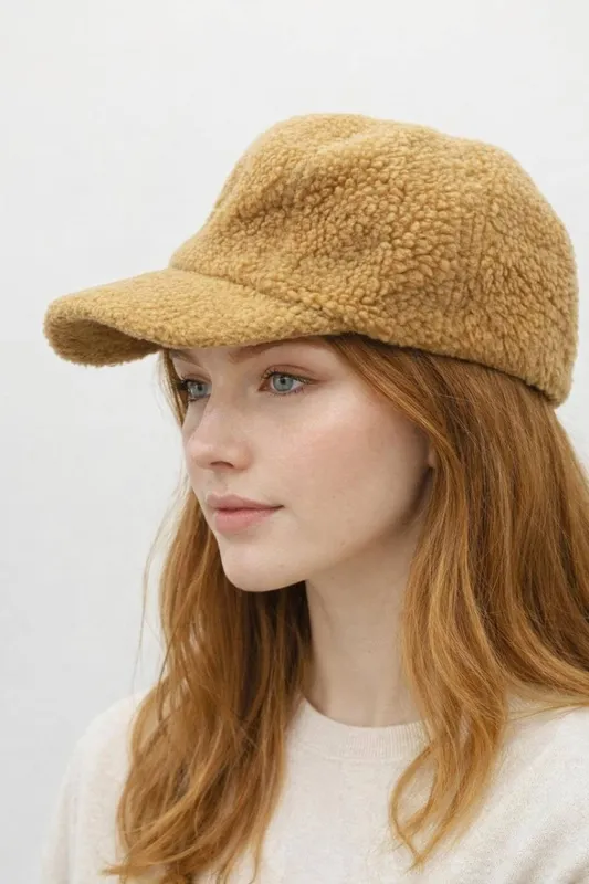 Svnx Women's Borg Cap in Beige - Beige - Size: One Size