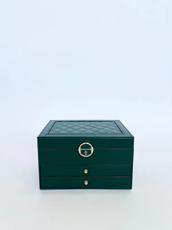 Svnx Women's Jewellery Storage Box in Green Green