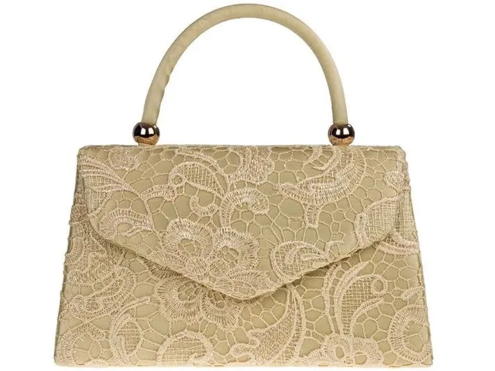 Svnx Women's Lace Top Handle Grab Bag in Gold Gold female