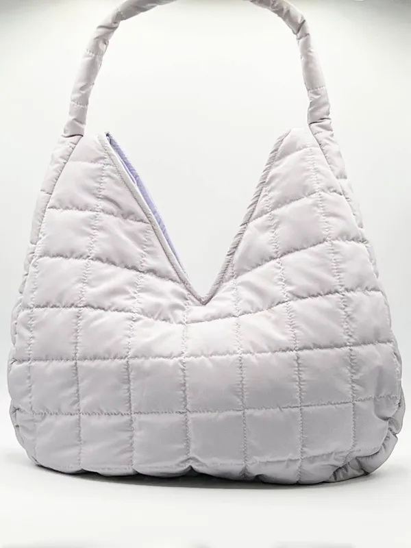 Svnx Women's Oversized quilted shoulder bag in Lilac - Lilac