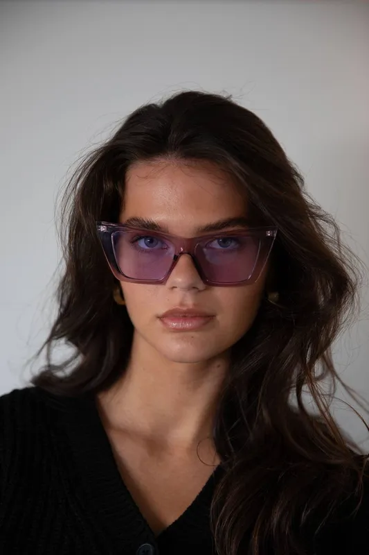 Svnx Women's Purple Oversized Cateye Sunglasses Purple One Size female