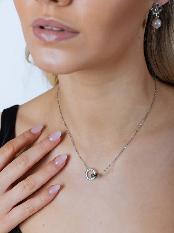 Svnx Women's Roman Numeral Necklace in Silver - Silver