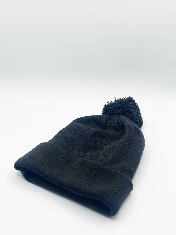 Svnx Womens Grey Knitted Pom Pom Beanie - One Size