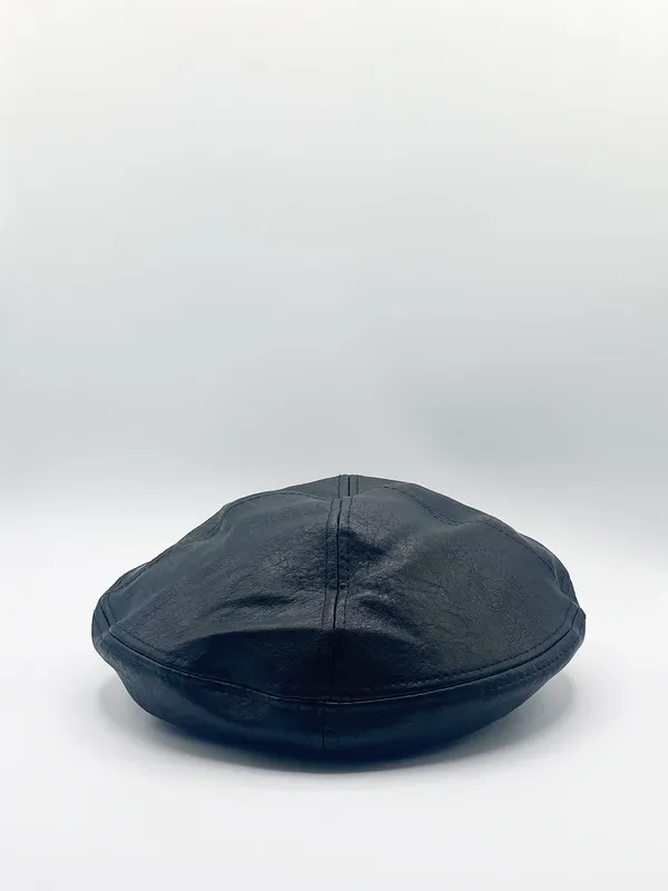 Svnx Womens Pu Flat Cap - Black - One Size