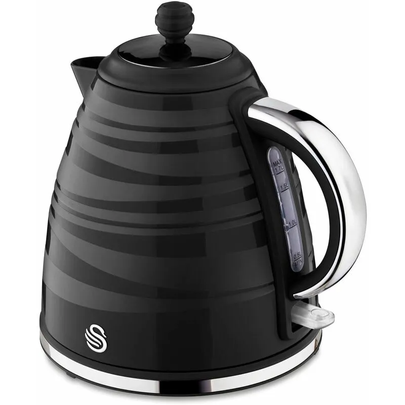 Swan Symphony 1.7 Litre Jug Kettle in Black - Black